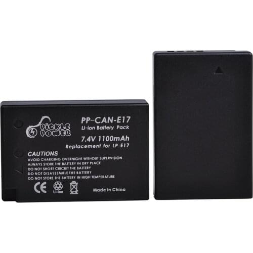 2 Pcs LPE17 LP E17 LP-E17 Battery for Canon EOS 200D M3 M6 750D 760D T6s 800D 8000D