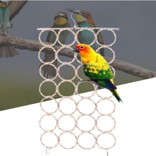 Budgie Cage Perch Stand Swing Toy Bite Resistant Cockatoos Hammock Toy Hook Easily Animal Supplies Bird Toy для попугаев