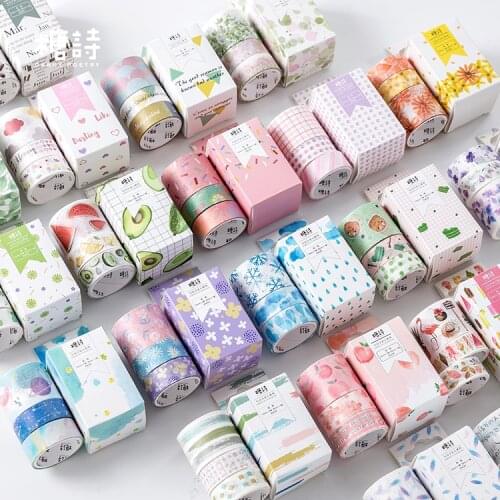 3 Rolls/lot Floral Forest Animal Washi Tape Diy Decorative Scrapbooking Masking Tape Adhesive Label Sticker Tape Stationery