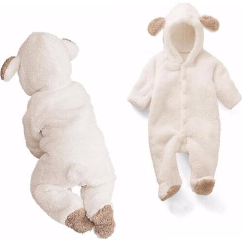 Infant Baby Autumn Winter Jumpsuit Toddler Girl Boy Cute Cartoon Clothes for Newborn Fleece Bodysuits Casual Romper 0-2 Years