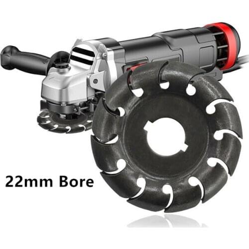12 Teeth 90mm Wood Carving Disc 22mm Bore Manganese Steel Grinder Wood Shaping Disc for 125 Angle Grinder Carving Rotary Tool