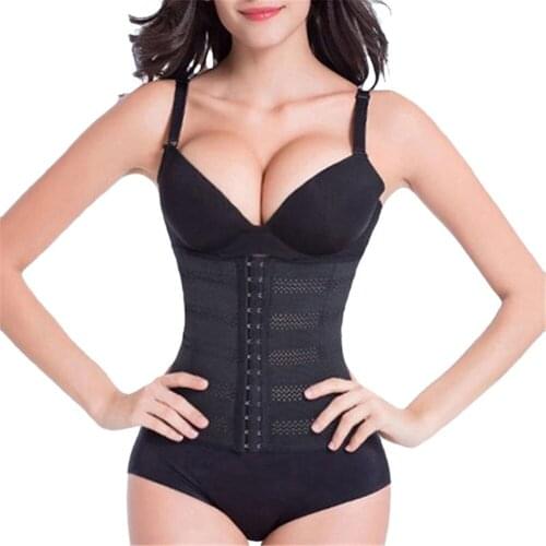 Sexy Womens 4 Steel Bones Body Shaper Latex Rubber Waist Trainer Cincher Underbust Shapewear