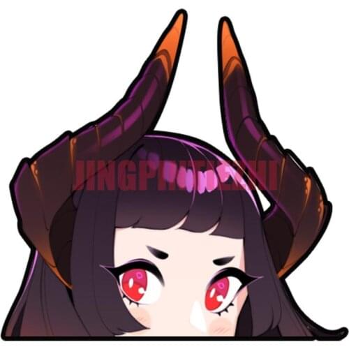 Beautiful Devil Elf Girl Funny Car Stickers Vinyl Scratch-proof Custom Printing DIY Waterproof Decal Racing Helmet Stickers