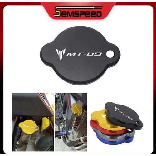 For YAMAHA MT09 FZ09 MT-09 FZ-09 2014 2015 2016 SEMSPEED CNC Motorcycle Radiator Cover Water Tank Cap