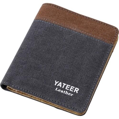 Fashion Mens Wallets Denim Canvas Thin Mens Small Wallet Mens Purses Short Mini Purse Male Money Purse Card Holder Wallet