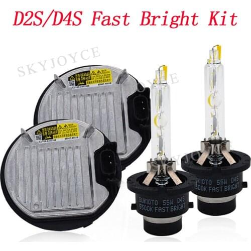 55W Fast Bright Bulb D2S D2R D4S D4R HID Headlight Bulb Kit 85967-45010 D4S D2S HID Ballast Control Unit 55W 5500K D2S HID Kit