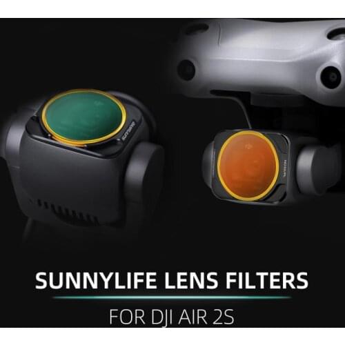 Sunnylife Drone Lens Filter Set ND MCUV CPL NDPL Combo Filters Set For DJI Mavic AIR 2S Drone Camera Lenses Accessories