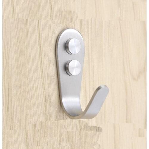 Rustproof Stainless Steel Family Hotel Bathroom Hanging Clothes Hook Door Hanger Hat Coat Towel Key Durable