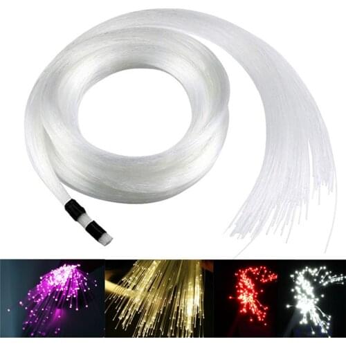 New 150Pcs 2M Light Engine Super Bright 0.75mm end glow PMMA plastic fiber optic cable for Car star ceiling