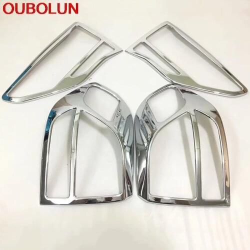 OUBOLUN For Hyundai IX35 2018 Rear Tail Light Lamp Decoration Moulding Cover Trim Styling Exterior Accessories ABS Chrome
