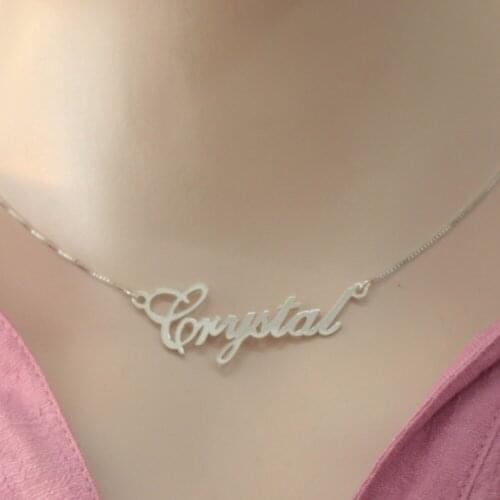 Personalized Name Necklace Fashion Nameplate Jewelry Wholesale Customized Solid Silver Name Necklaces