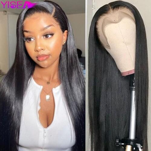 Yisea Lace Front Human Hair Wigs 13x4 Brazilian Straight Lace Frontal Wig With Baby Hair 100% Remy Human Hair for Black Women