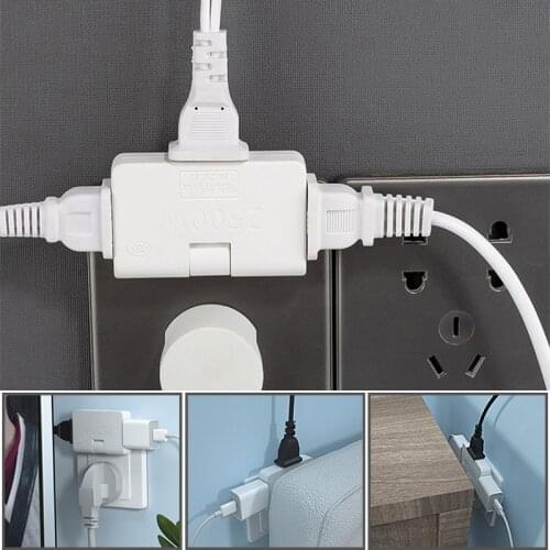 One In Three Converter 180 Degree Rotation Extension Plug Multi plug Mini Slim Wireless Outlet Travel Adapter Light Socket