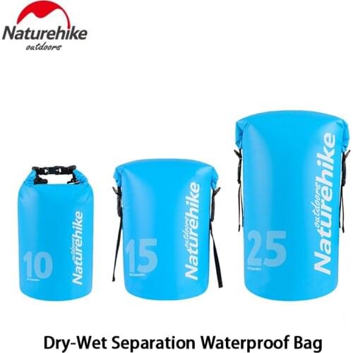 Naturehike Lightweight Portable Outdoor Waterproof bag Dry-wet Separation Swimming bag Beach Snorkel Drifting Storage bag