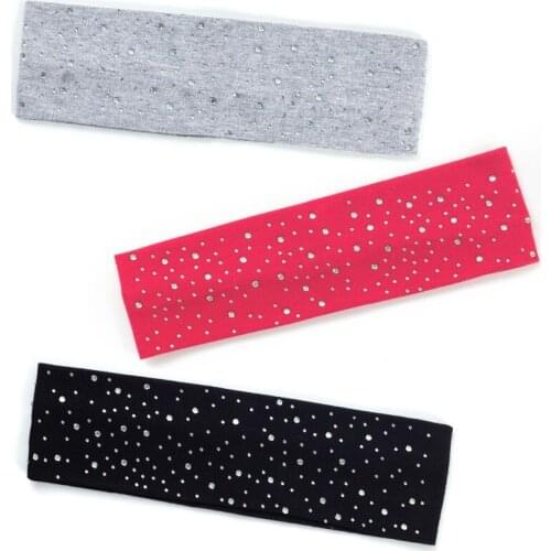 Baby Cute Cotton Hairband Kid Flat Headband Elastic Crystal Dot Elastic Bands Headwear Stripe Turban Children Hair Accessories