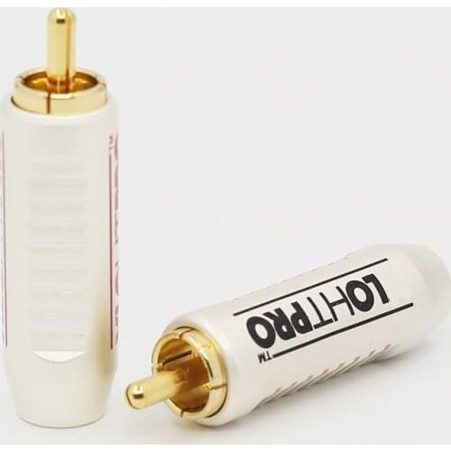 Audiocrast 4P Gold plated RCA Connectors for RCA cable RCA Interconnect Audio plug