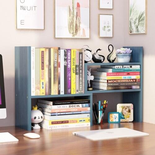 Office Simple Desktop Shelf For Household Small Display Bookcase Dormitory Desk Storage Retractable Book Shelf For Kids Bedroom