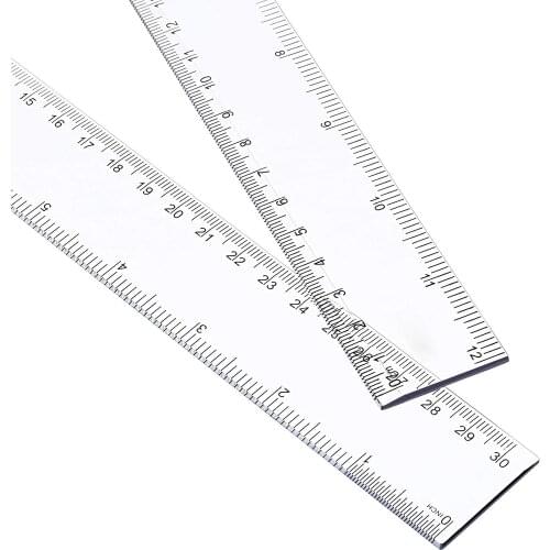 Transparent Plastic Ruler 6/8/12 Inch Standard/metric Rulers Straight Ruler Measuring Drawing For Student School Office Supplies