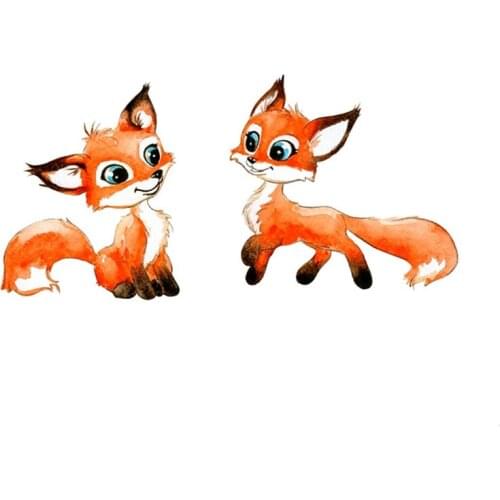 Fox Cartoon Temporary Tattoo Sticker Waterproof Animals Girls Boys Kids Children Hand Arm Chest Body Art 10.5X6cm