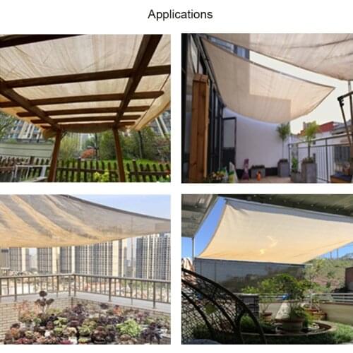 Sunshade Canopy Anti-UV Sun Shade Sail Windproof Sunshade Net for Villa Courtyard Balcony Garden Fence Sunshade Patio Cover