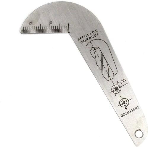 Twist Drill Bits Metal Corner Edging Sharpening Angle Gage Portable 118 Degree Stainless Steel Measuring Tool Mini Double Sides