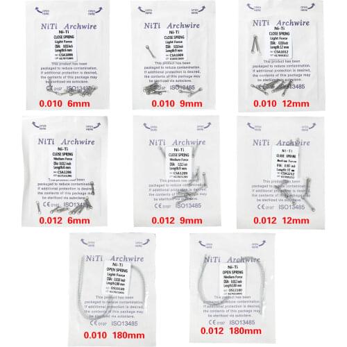 Dental Orthodontic Niti Closed/Open Coil Springs Light/Medium Force For Orthodontic Treatment