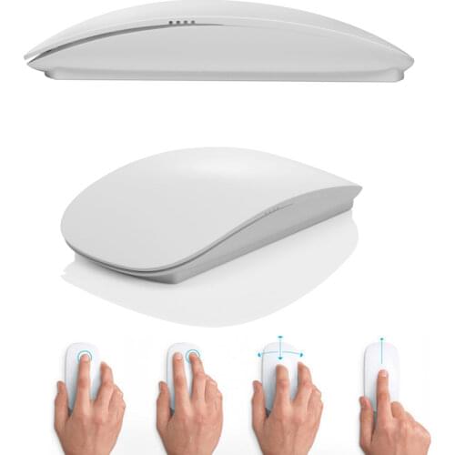 Ultra Thin 2.4G USB 2.0 Optical Wireless Touch Mouse Mice Receiver for Notebook Q1JC