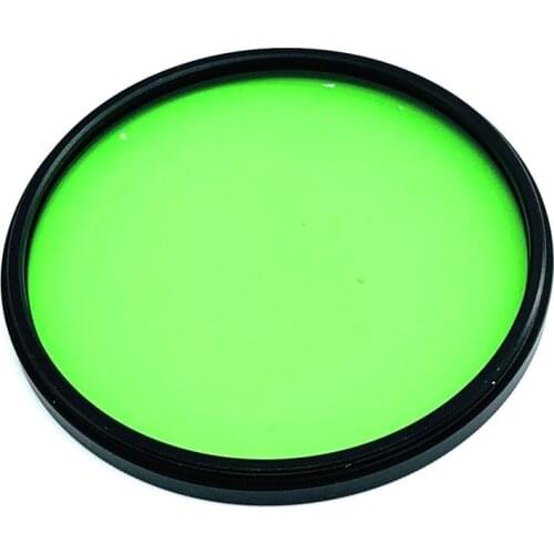 UV pass 300nm IR cut filter 77mm with metal frame green color filter glass LB3