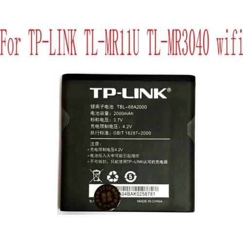 High Quality 2000mAh TBL-68A2000 Battery For TP-LINK TL-MR11U TL-MR3040 wifi Mobile phone