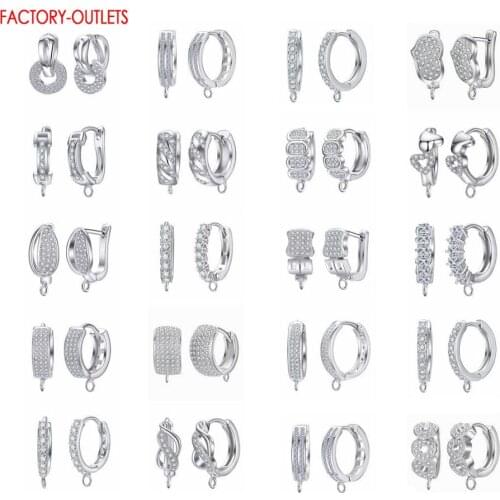 Factory Price Genuine 925 Sterling Silver Earring Findings For Women Girls Fashion DIY Jewelry High Quality Jewelry Components