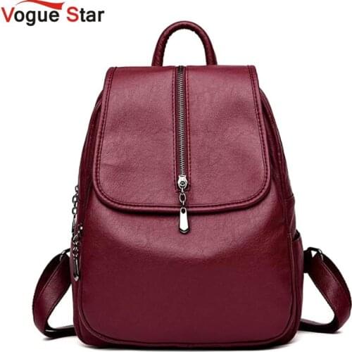 Vogue Star Women Vintage Backpacks High Quality Leather Backpacks For Teenage Girls Sac A Main Female School Shoulder Bags LB432