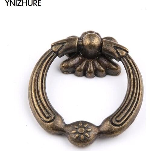 10pcs Limited New Vintage Furniture Accessories Door Pulls Cabinet Knobs Drawer Dresser Bin Cupboard Drop Ring Handle