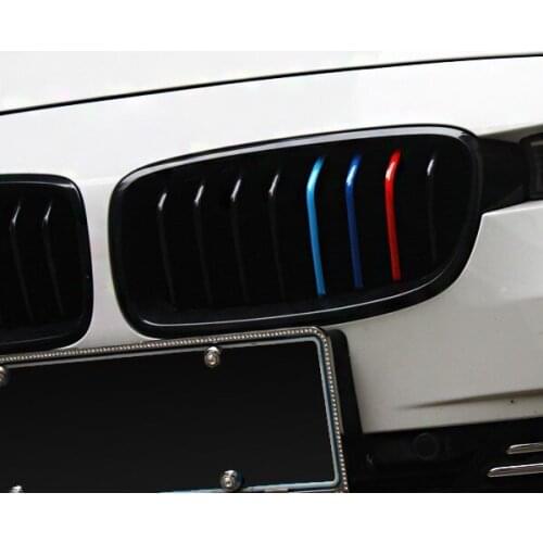 22x0.7cm 3pcs/set Car styling Front Grille Reflective sticker For BMW 1/5/6/7series m3 m5 X1 X3 X5 X6 E36 E39 E46 E30 E60 E92
