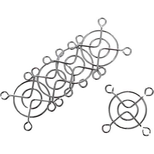 5 Pcs 3.2cm Diameter Axial DC Fan Grill Metal PC Finger Guard Protector