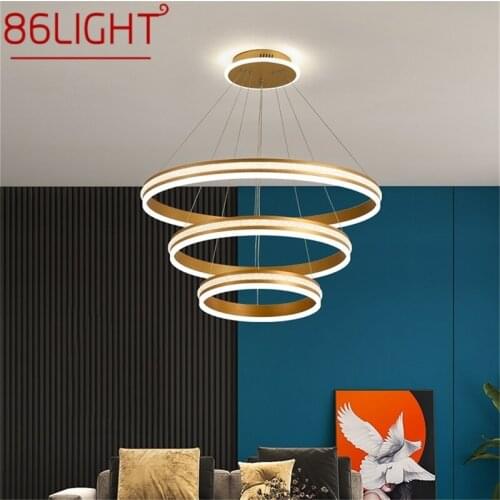 86LIGHT Nordic Pendant Lights Contemporary Gold Luxury Round Home LED Lamp Fixture For Decoration