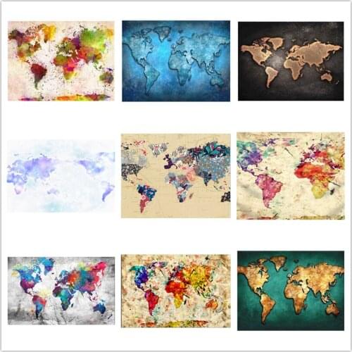 5D DIY Diamond Embroidery world map Square/Round Mosaic Rhinestones Full Diamond Painting Cross Stitch Home wall Decor WG1486