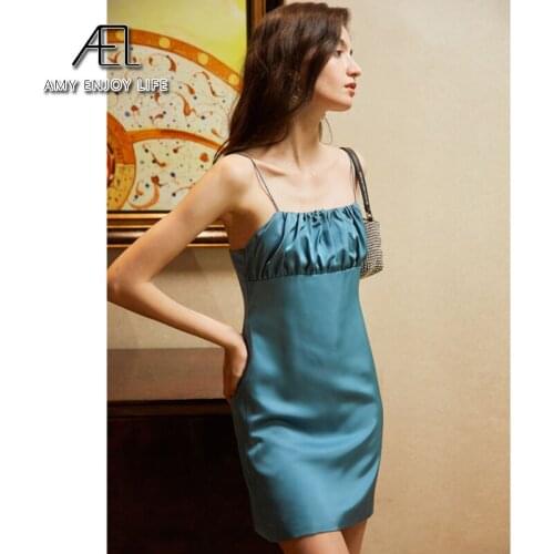 Синие летние платья Amyenjoylife China At AliExpress