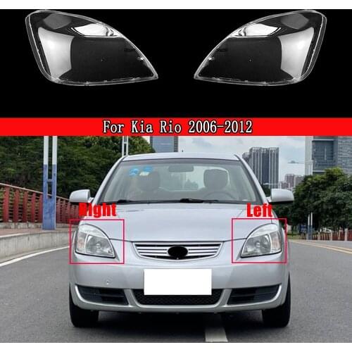 Car Front Headlight Shell Lamp Shade Transparent For Kia Rio 2006-2012 Headlight Cover Clear Lens Headlamp Lampshade Shell