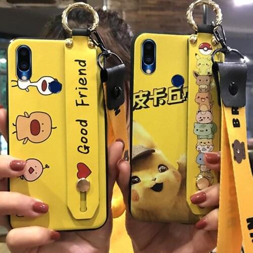 Phone Case For Meizu Note 9 Delicate TPU Silicone Cover 6.2-inch Shockproof Cute Cartoon Series Phone Holder Lanyard