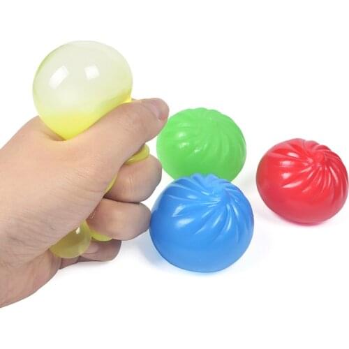 Kid Soft Water Ball Colorful Steamed Stuffed Bun Chinese Food Children Fidget Toys Pressure Release Antistress Decompression Toy
