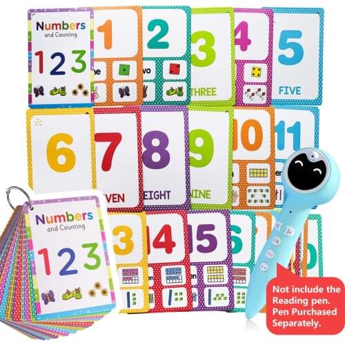 28Pcs/Set Double Sided Off Printin English&Numbers 1-100 Flash Cards Montessori Learning Educational Teaching Game Toys for Kids