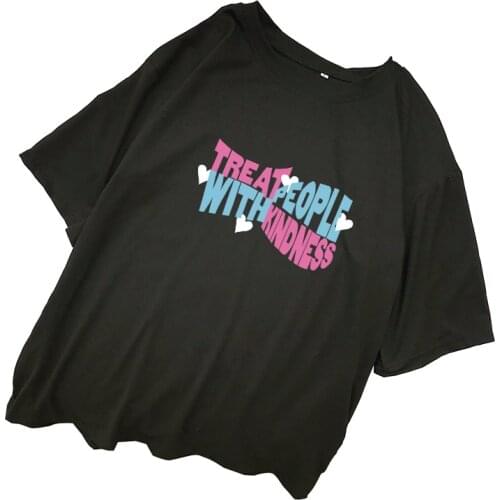 Treat People With Kindness T Shirt For Women’s Harajuku Styles Men’s THEMED Woman Tshirts New Korean Style Clothes
