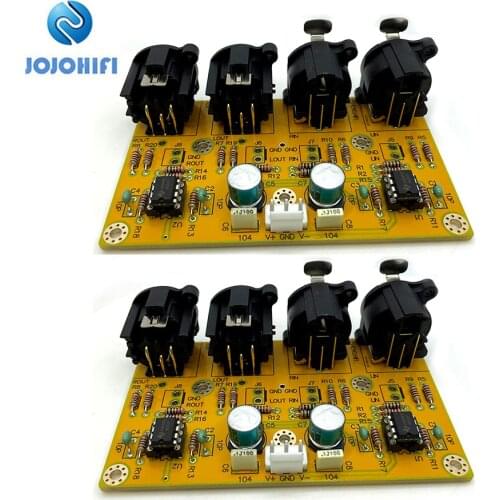 2pcs MINI RCA to XLR Finished Board Amplifier Balanced Preamp/Unbalanced to Balanced/Balanced to Unbalanced NE5532