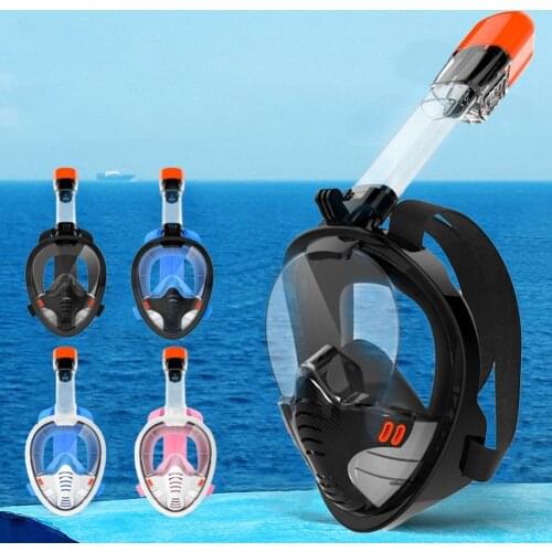 Well Fitted 4 Colors Underwater Full Face Snorkeling Cover for Beach