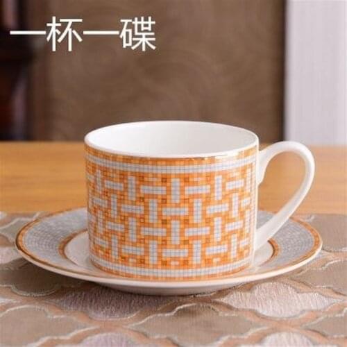 Guopin Classic Bone China Coffee Cups and Saucers Tableware Coffee Plates Dishes Afternoon Tea Set Home Kitchen With Gift Box