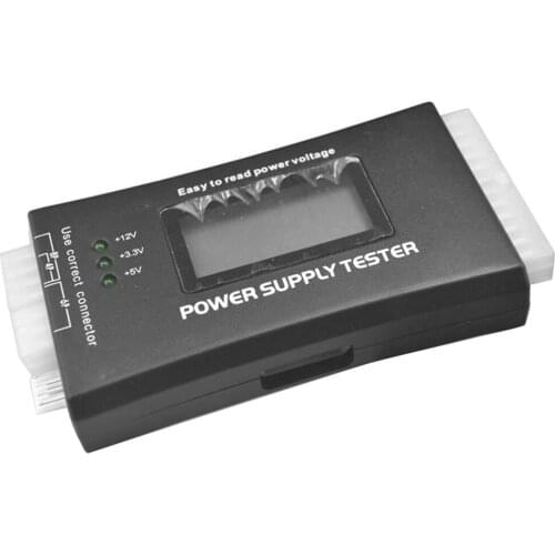 LCD Digital Power Supply Tester Multifunction Computer 20 24 Pin Sata LCD PSU HD ATX BTX Voltage Test Source