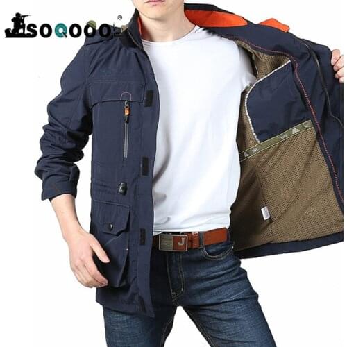 2021 Mens Casual Jacket Tactical Cotton Warmth Lightweight, Breathable Quick-drying Military Jacket, Mountaineering Male Coat