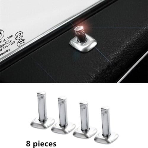 1 set Chrome ABS Car Door Latch Cover Trim Interior Door Bolt Cover Sequins For BMW 5 series F10 2011-17