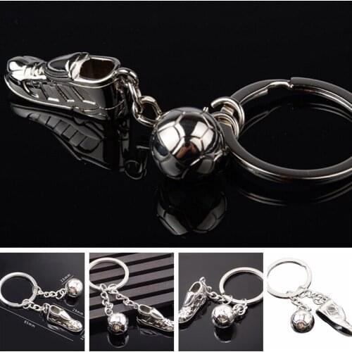 New 3D Cute Metal Ring Key Chain Keyfob Cool Soccer Shoe Lovely Keyrings
