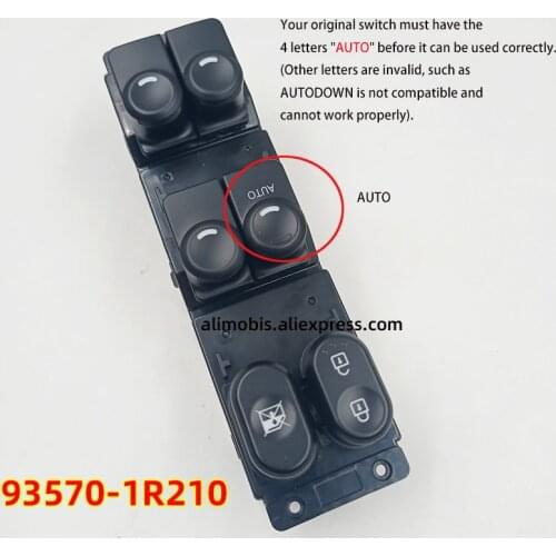 For Accent VERNA SOLARIS 2010-2016 shipping Glass lift switch master switch door window switch left front glass